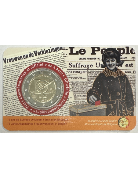 Belgique Euro Suffrage Universel Coin Card