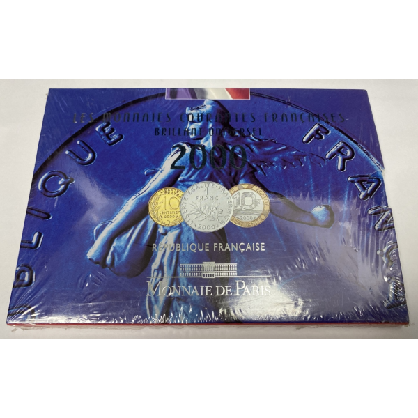 FRANCE - Coffret BU 2000 (La Monnaie de Paris) Brillant Universel / Sans Blister