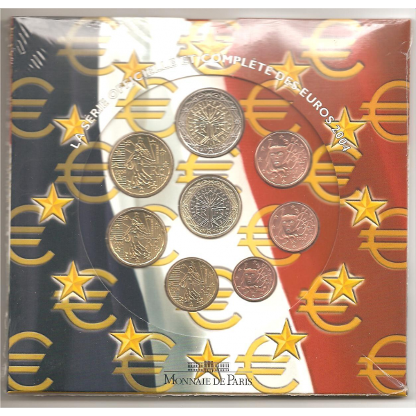 France - Coffret BRILLANT UNIVERSEL 2004 - Série officielle et complète des Euro