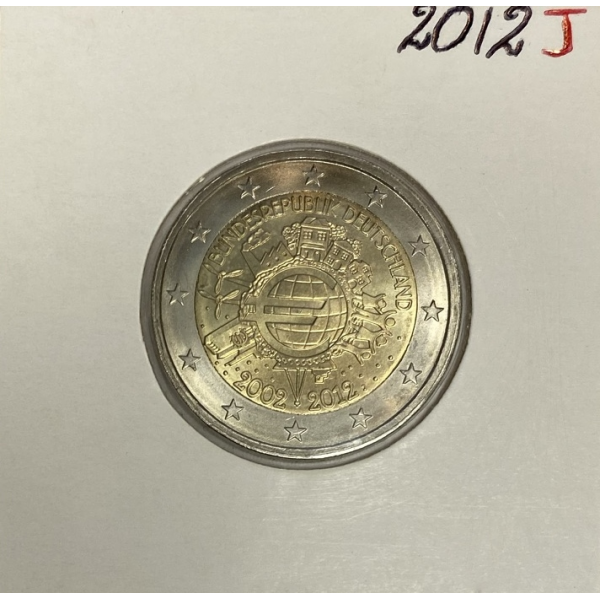 Allemagne - 2 Euro 2012 J - 10 ans de circulation de l'Euro