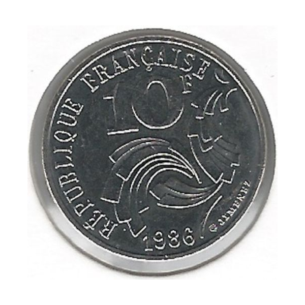 10 FRANCS JIMENEZ - 1986 - Pièce de monnaie en Nickel // TTB