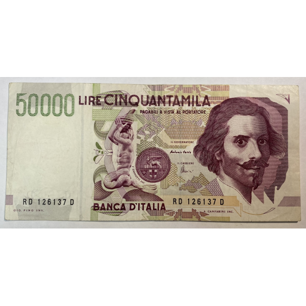 ITALIE - 50 000 LIRE (1992) - Billet de banque (TTB) RD 126137 D