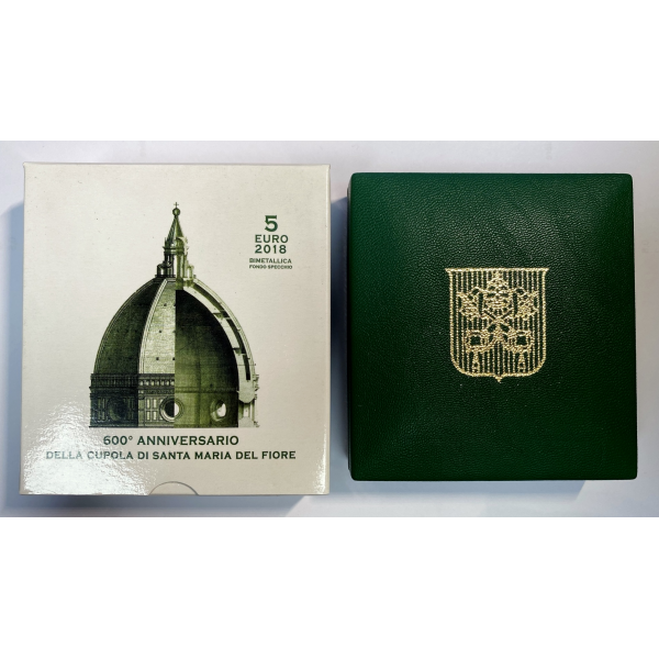 VATICAN - 5 EURO BIMETALLIQUE 2018 en Coffret Belle Epreuve - COUPOLE // BE