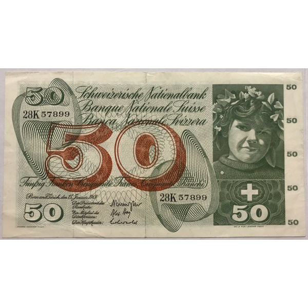 SUISSE - 50 FRANCS (1969) - Billet de banque // TTB