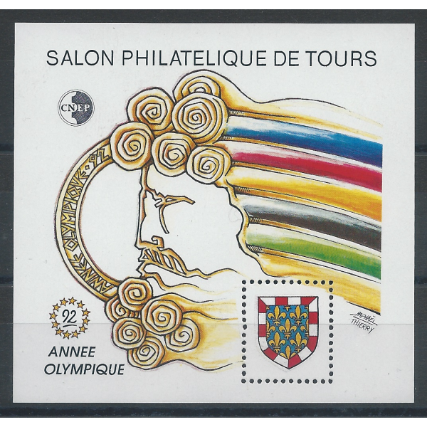 BLOC CNEP N°15 - Salon Philatlique de Tours 1992 - J.O
