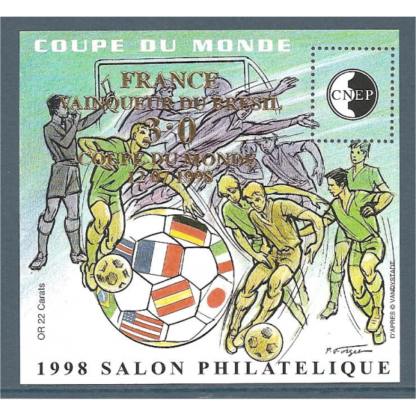 BLOC CNEP N°27 - 1998 - Coupe du monde - Surchargé