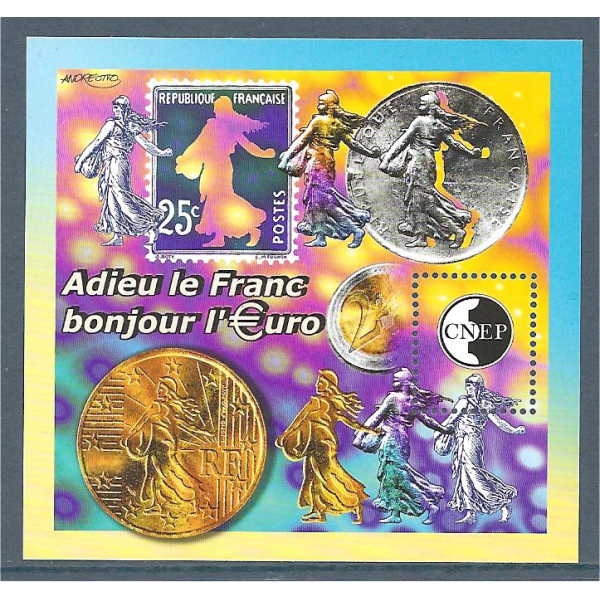 BLOC CNEP N°35 - 2002 - Adieu le Franc bonjour l'Euro