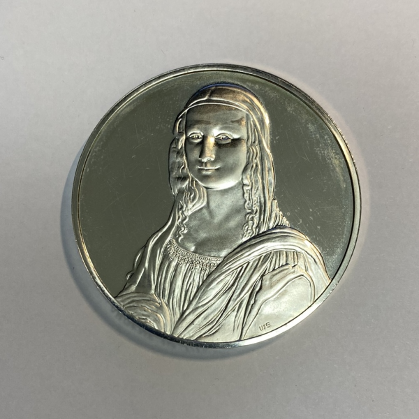 Médaille française en argent - Mona Lisa - Léonard de Vinci (50,75 mm - 65 gr)