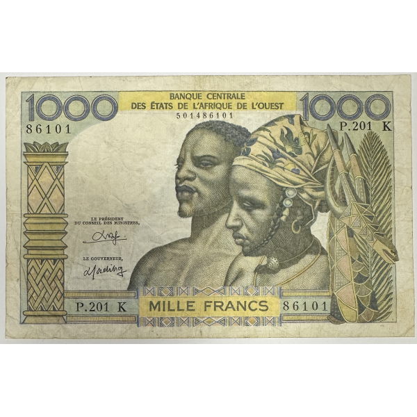 AFRIQUE DE L'OUEST - 1000 FRANCS NON DATE - Billet de banque (B)