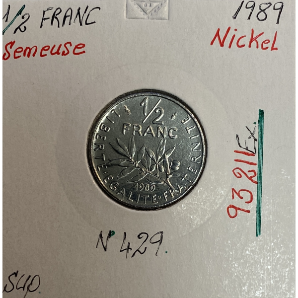 1/2 FRANC SEMEUSE (1989) Pièce de Monnaie en Nickel // Qualité : SUP