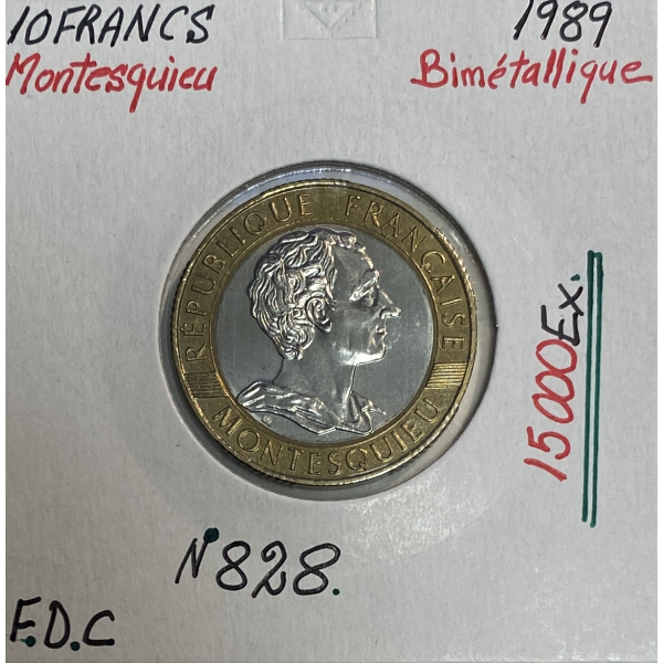 10 FRANCS MONTESQUIEU - 1989 - Monnaie Bimétallique // Qualité : FDC