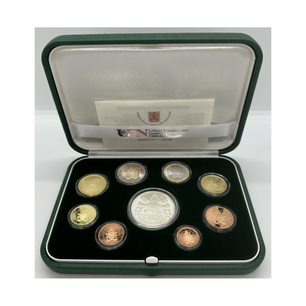 VATICAN - Coffret Belle Epreuve 2018 (AVEC PIECE DE 20€ EN ARGENT) DESCRIPTION !