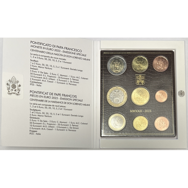 VATICAN - Coffret Brillant Universel 2023 (BU) EMISSION SPECIALE // L. MILANI