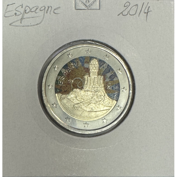 ESPAGNE - 2 EURO 2014 // Pièce de 2 Euro Commémorative Colorisée (Ref 1)