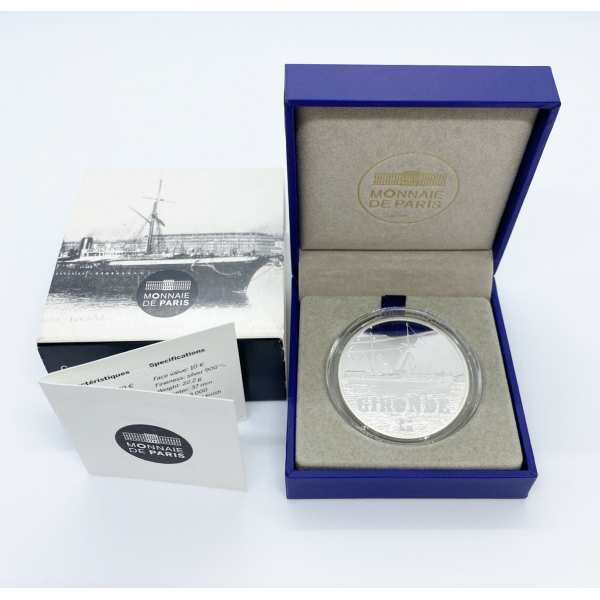 France - Coffret Belle Epreuve 2015 - 10 EURO - GRANDS NAVIRES FRANCAIS