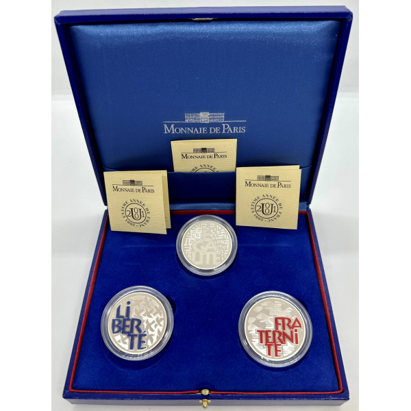 FRANCE - Coffret BE 2001 - LIBERTE EGALITE FRATERNITE - Monnaie de Paris