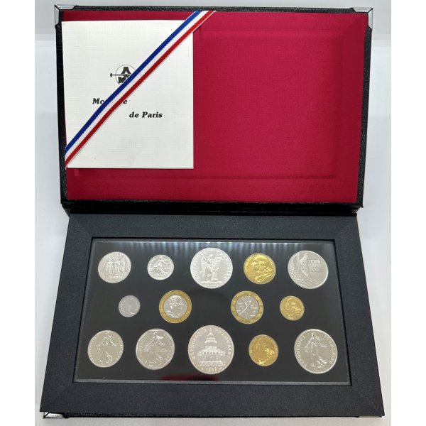 FRANCE - Coffret FDC 1989 - La Monnaie de Paris // Série FLEURS DE COINS