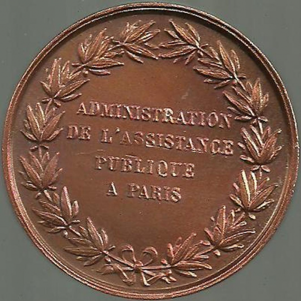 MEDAILLE FRANCAISE - ASSISTANCE PUBLIQUE PARIS - HENRI ALBERT 1869 // EN CUIVRE