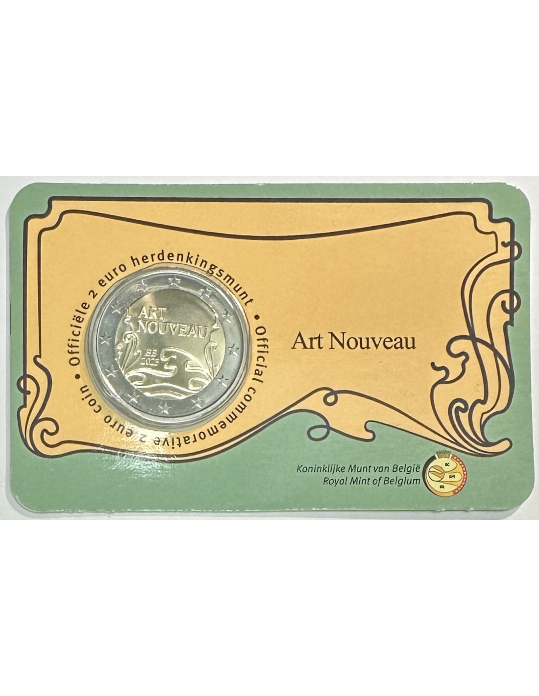 BELGIQUE - 2 EURO 2023 - ART NOUVEAU // COIN CARD (Néerlandais)