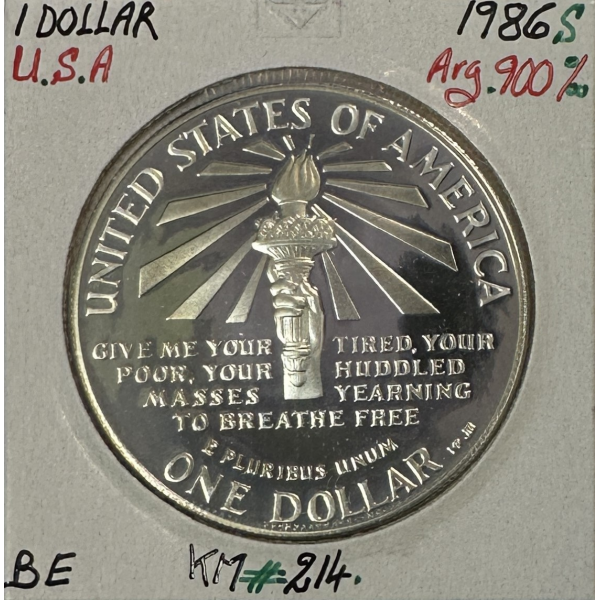 ETATS-UNIS - USA - 1 DOLLAR 1986 S - Pièce de Monnaie en argent // BE (REF 1)