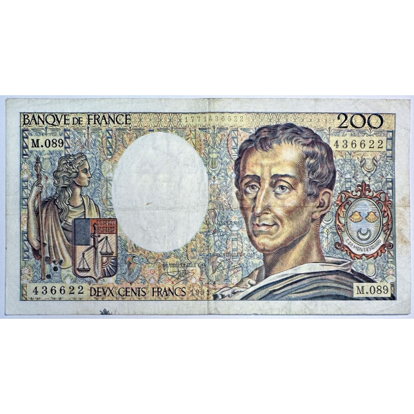 200 FRANCS MONTESQUIEU (1991) M.089 - BILLET DE BANQUE // Qualité : TB