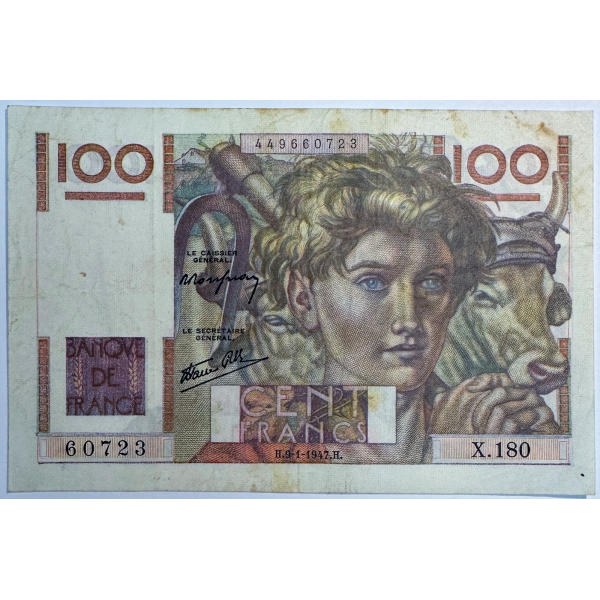 100 FRANCS JEUNE PAYSAN - 9.1.1947 - Billet de banque français (TB)