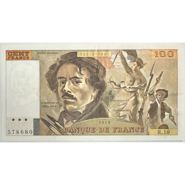 100 FRANCS DELACROIX (1979) R.10 - Billet de banque // Qualité : TTB+