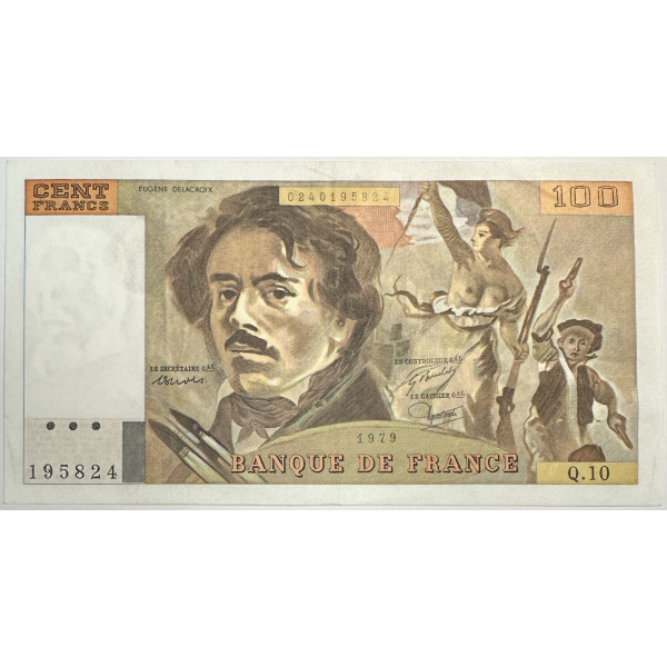 100 FRANCS DELACROIX (1979) Q.10 - Billet de banque // Qualité : TTB+