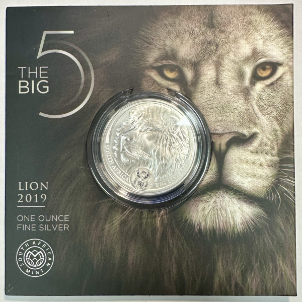 AFRIQUE DU SUD - 5 RAND - Pièce Commémorative en Argent (2019) LION (BU)