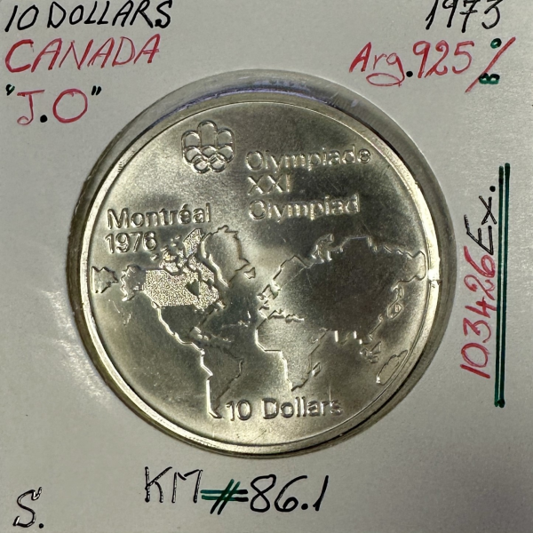 CANADA - 10 DOLLARS 1973 - Monnaie en argent // J.O de Montréal 1976 SUP (Ref 2)