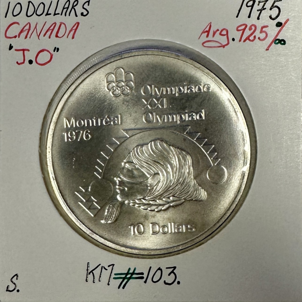 CANADA - 10 DOLLARS 1975 - Monnaie en argent // J.O de Montréal 1976 SUP (Ref 1)