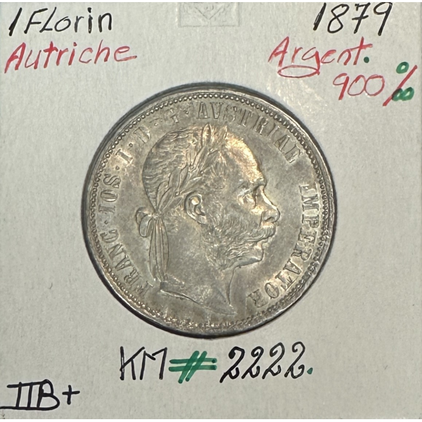 AUTRICHE - 1 FLORIN 1879 - Pièce de Monnaie en Argent // TTB