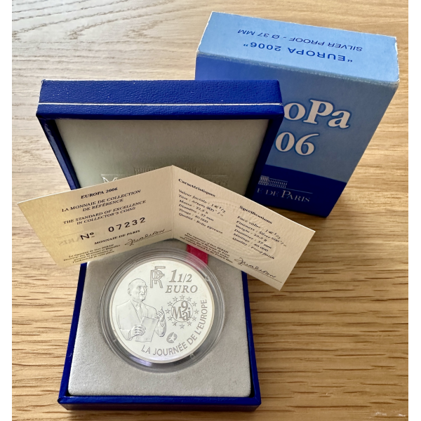 1 EURO 1/2 EN ARGENT - COFFRET BE 2006 - EUROPA 2006