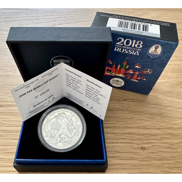 France - Coffret Belle Epreuve 2018 - 10 EURO - FIFA WORLD CUP RUSSIA