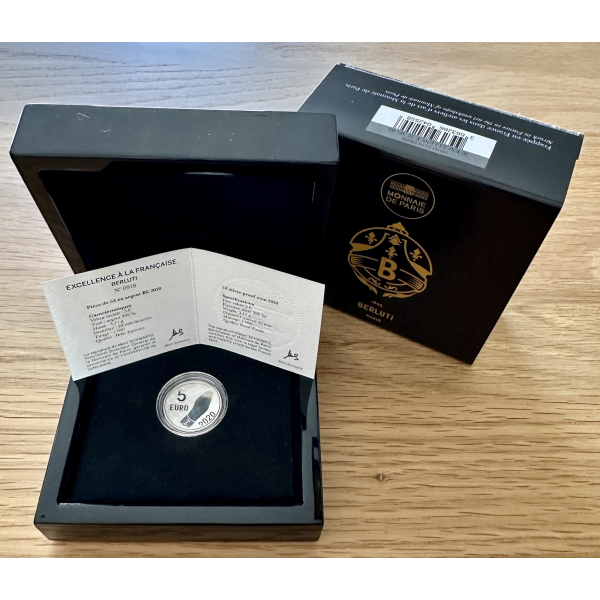 France - Coffret Belle Epreuve 2020 - 5 EURO ARGENT - BERLUTI (EXCELLENCE)