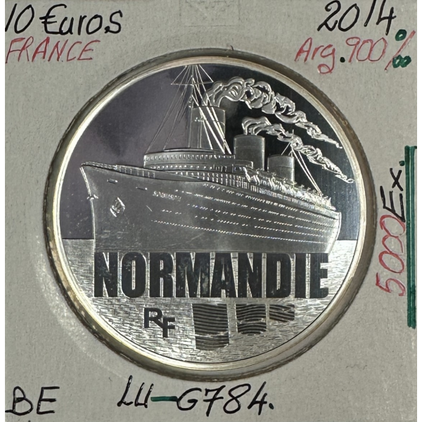 10 EURO 2014 FRANCE - LE NORMANDIE - Monnaie en Argent // BE