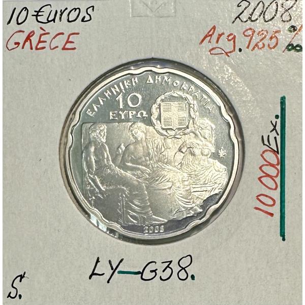 Grèce - 10 Euro Commémorative 2008 // Qualité : SUP