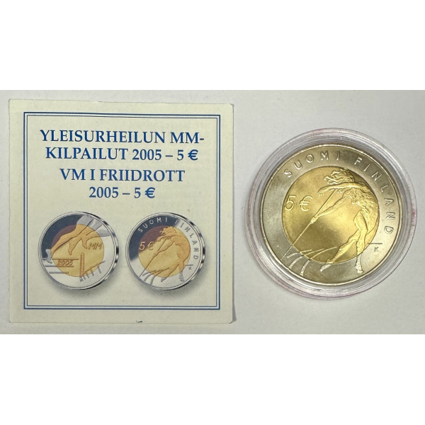 FINLANDE - 5 EURO 2005 - ATHLETISME // PIECE EN BU QUALITE : SUP