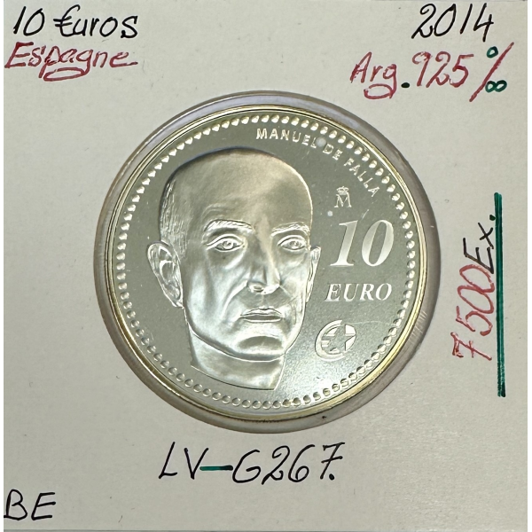 ESPAGNE - 10 EURO 2014 // Pièce de Monnaie en Qualité : BE