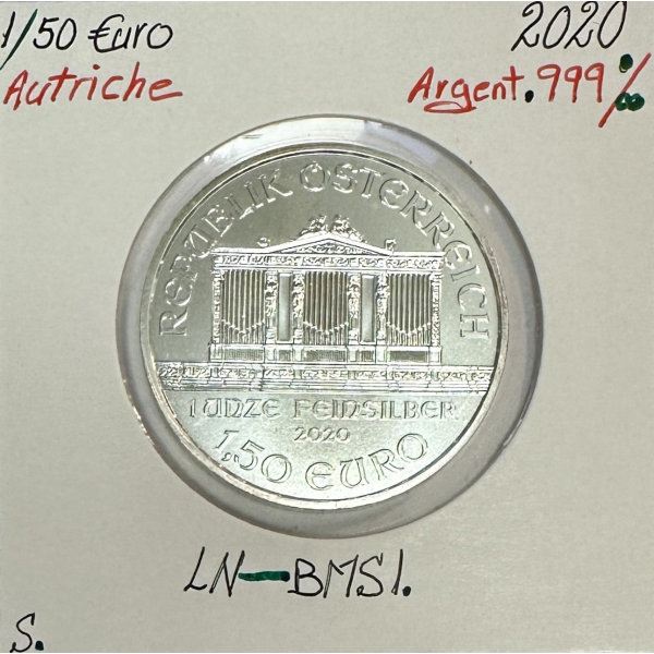 AUTRICHE - 1 EURO 1/2 EN ARGENT - Orchestre Philharmonique // 2020