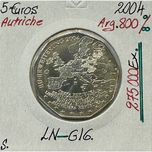 AUTRICHE - 5 EURO EN ARGENT (2004) // Qualité : SUP