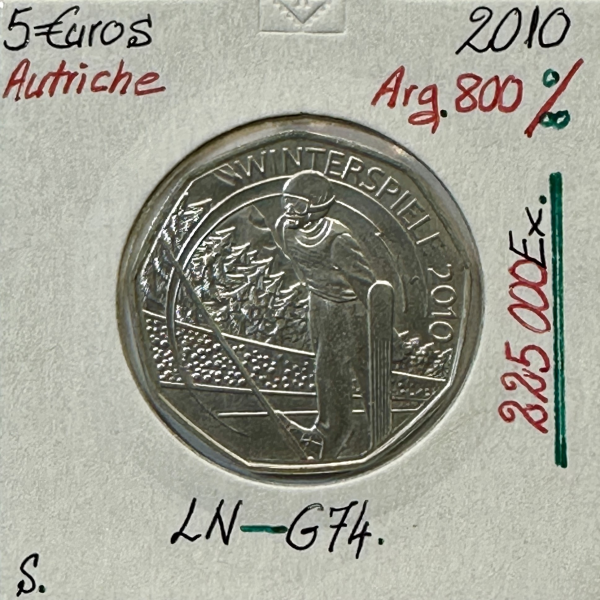 AUTRICHE - 5 EURO EN ARGENT (2010) // Qualité : SUP