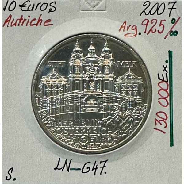 AUTRICHE - 10 EURO EN ARGENT (2007) // Qualité : SUP