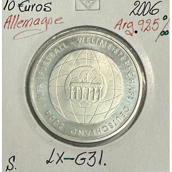 ALLEMAGNE - 10 EURO 2006 - Pièce de monnaie en argent // Qualité : SUP