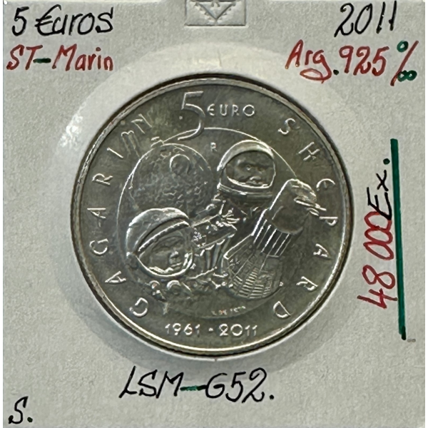 SAINT-MARIN - 5 Euro Commémorative 2011 en Argent // SUP (REF 2)