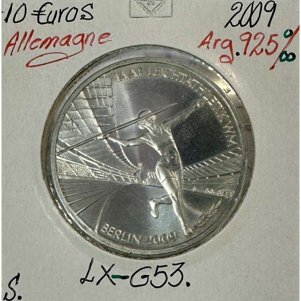 ALLEMAGNE - 10 EURO 2009 - Pièce de monnaie en argent // Qualité : TTB