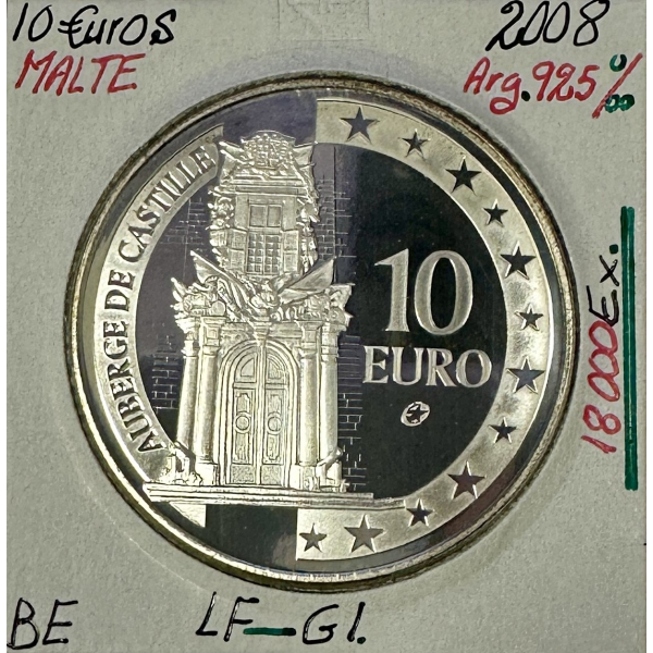 MALTE - 10 EURO 2008 - Pièce de monnaie en argent // Qualité : BE