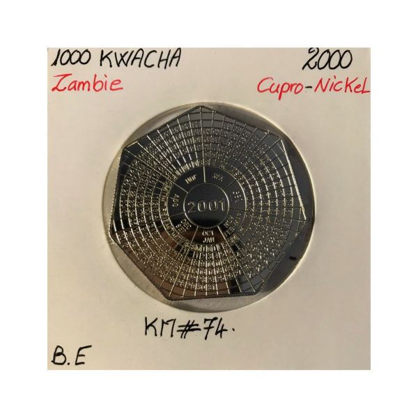 ZAMBIE - 1 000 KWACHA 2000 - Pièce de Monnaie en Cupro-Nickel // BE