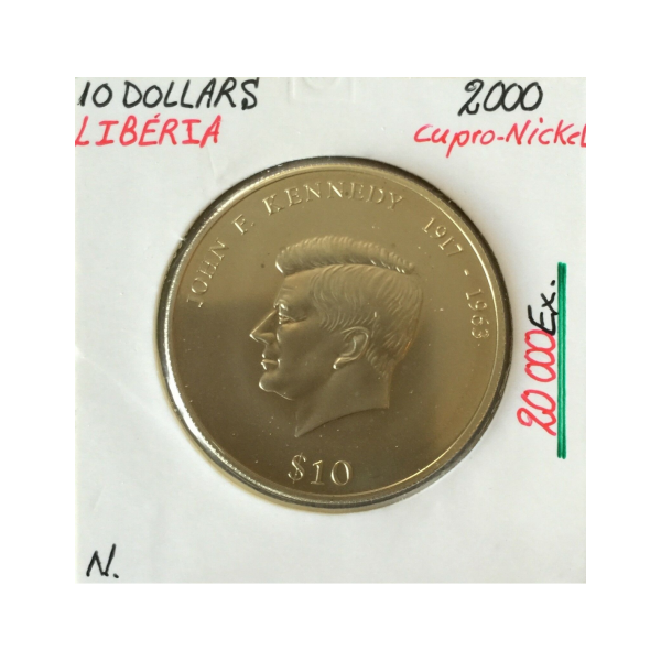 LIBERIA - 10 DOLLARS 2000 - Pièce de Monnaie en Cupro-Nickel // Qualité : NEUVE