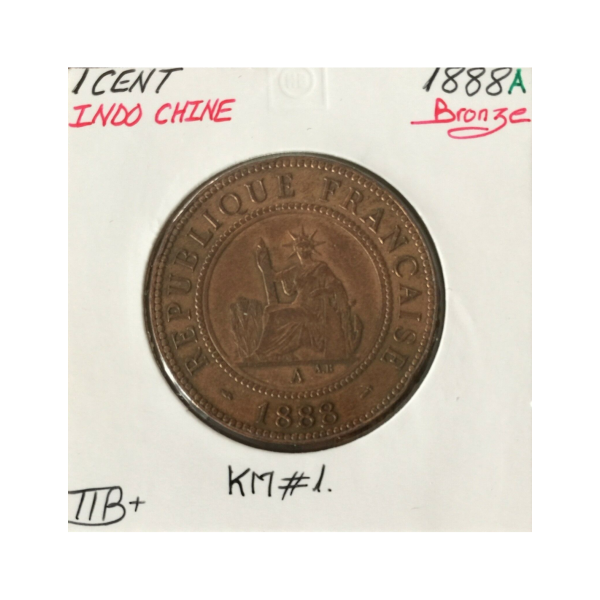 INDOCHINE FRANCAISE - 1 CENT 1888A - Monnaie en Bronze // Qualité : TTB